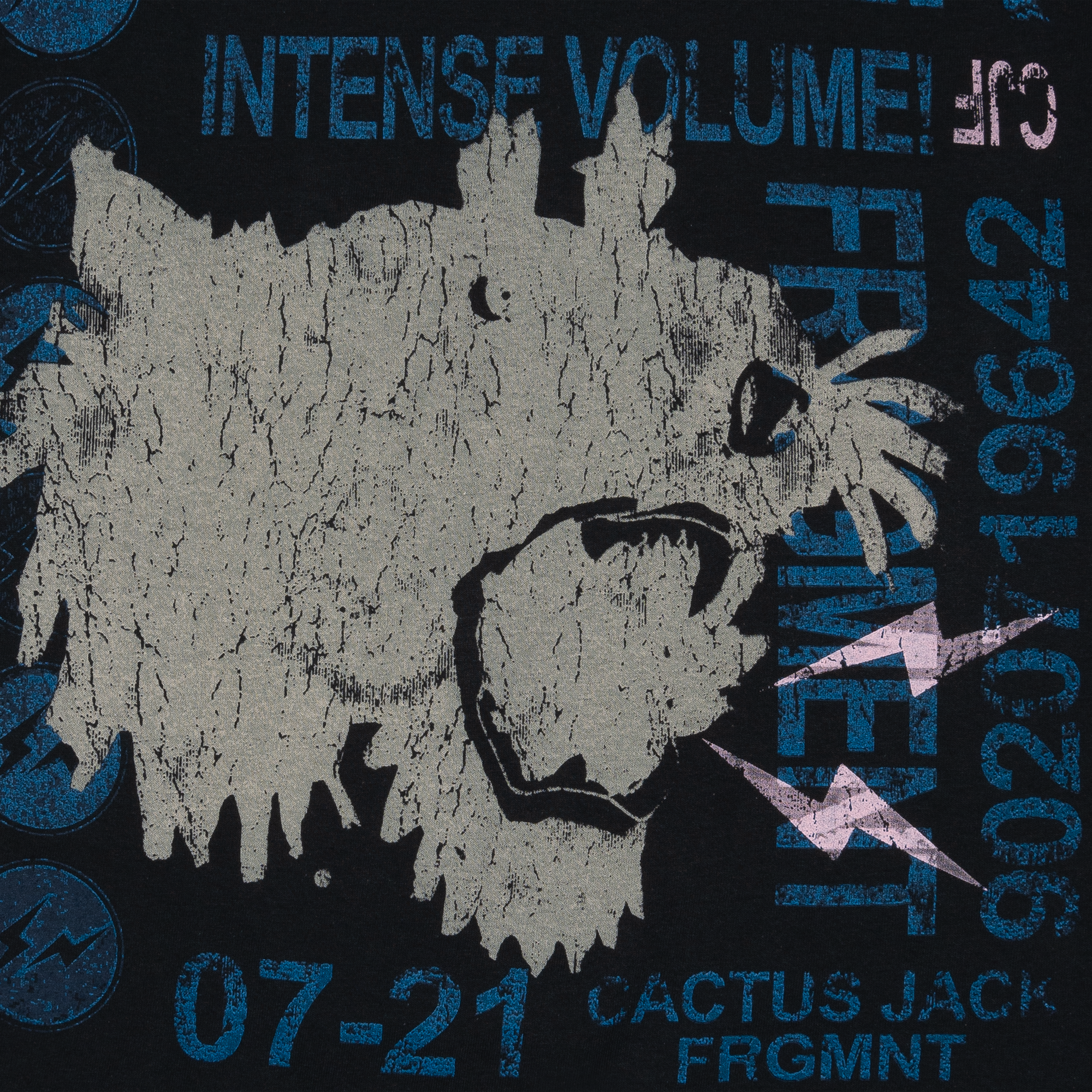 Travis Scott Cactus Jack For Fragment Danger Tee Washed Black-PLUS