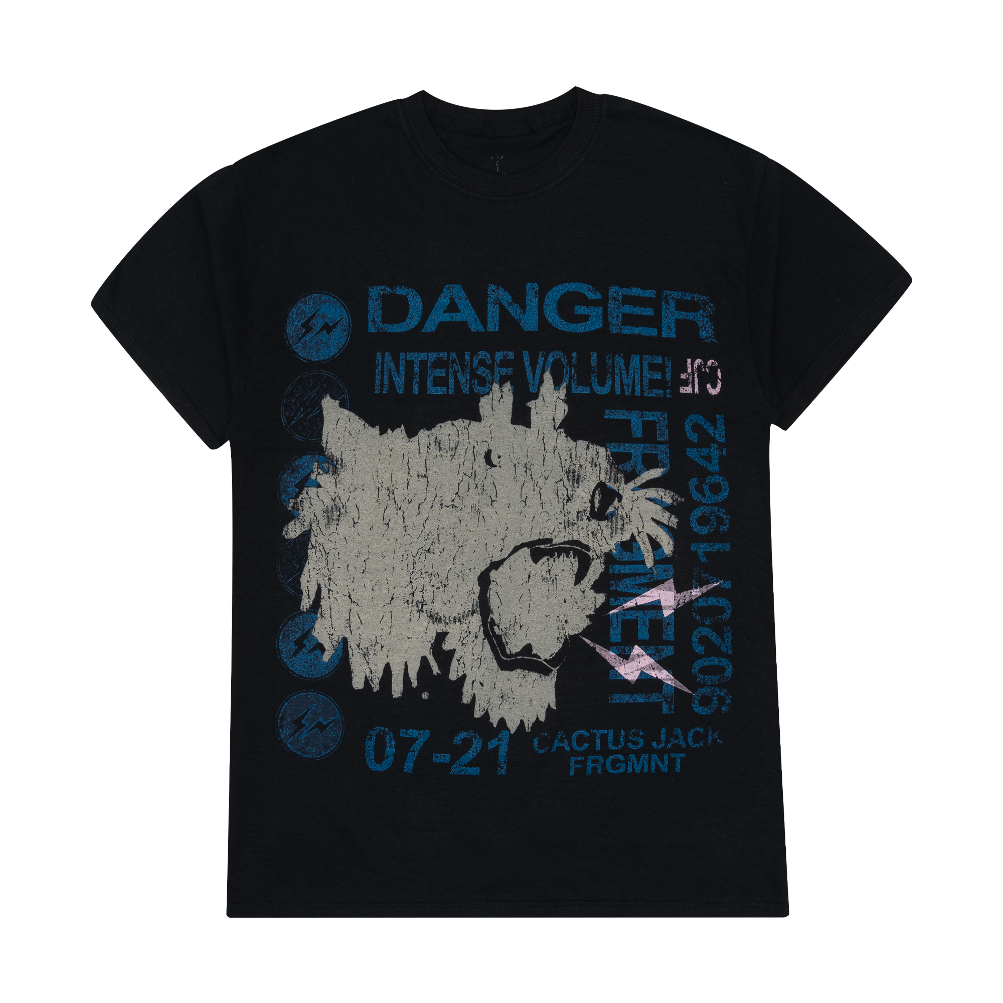 Travis Scott Cactus Jack For Fragment Danger Tee Washed Black