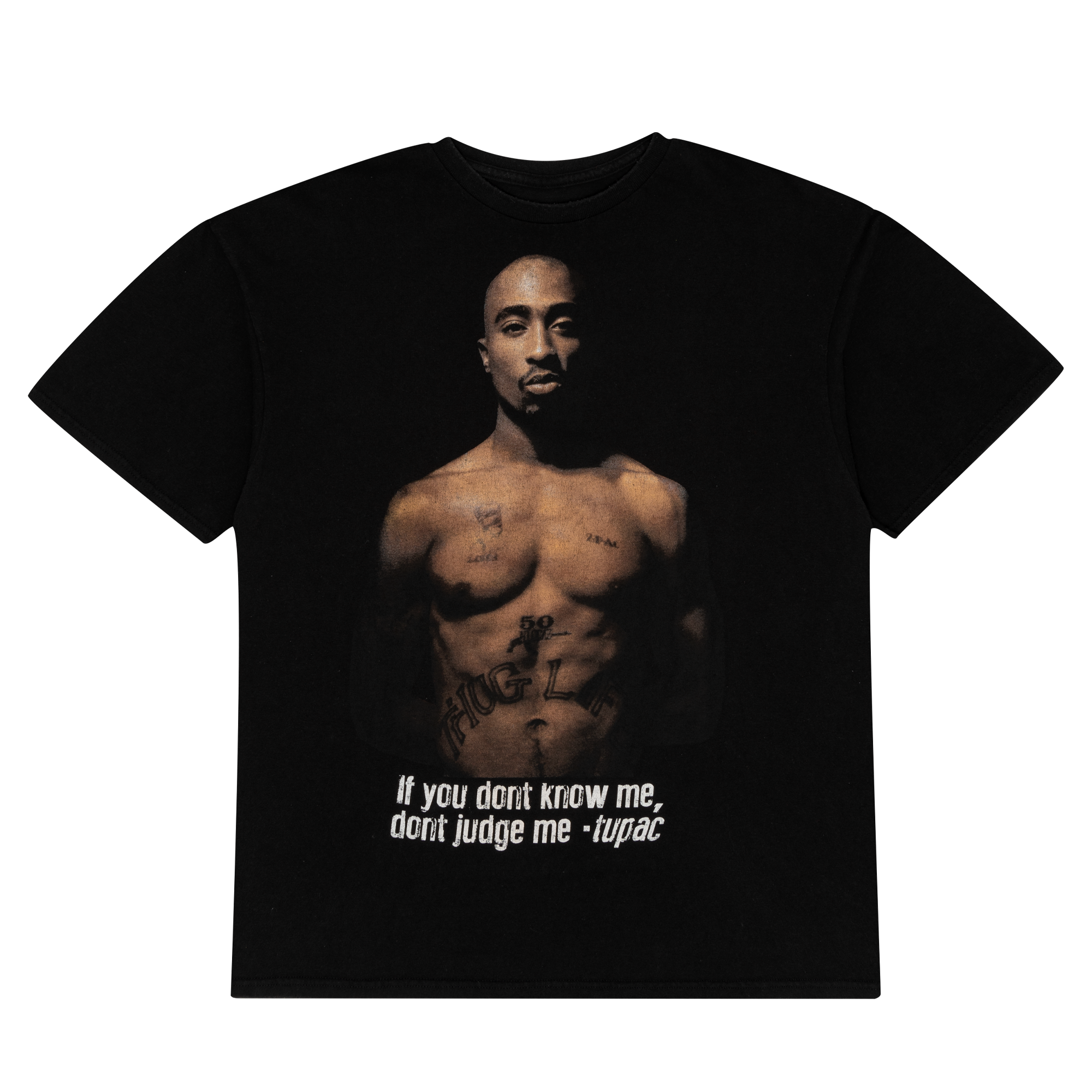 If You Don't Know Me, Don't Judge Me Tupac Tee Black-PLUS