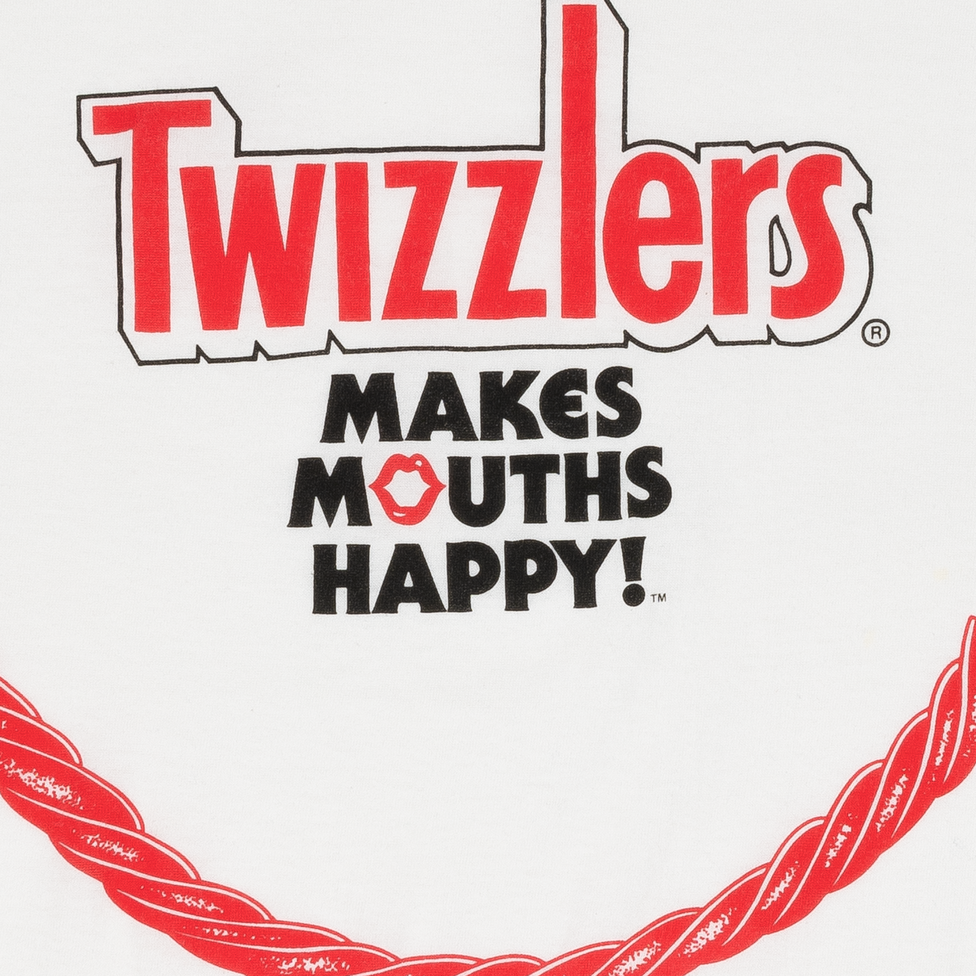 Twizzlers "Makes Mouths Happy" Advertising Tee White-PLUS