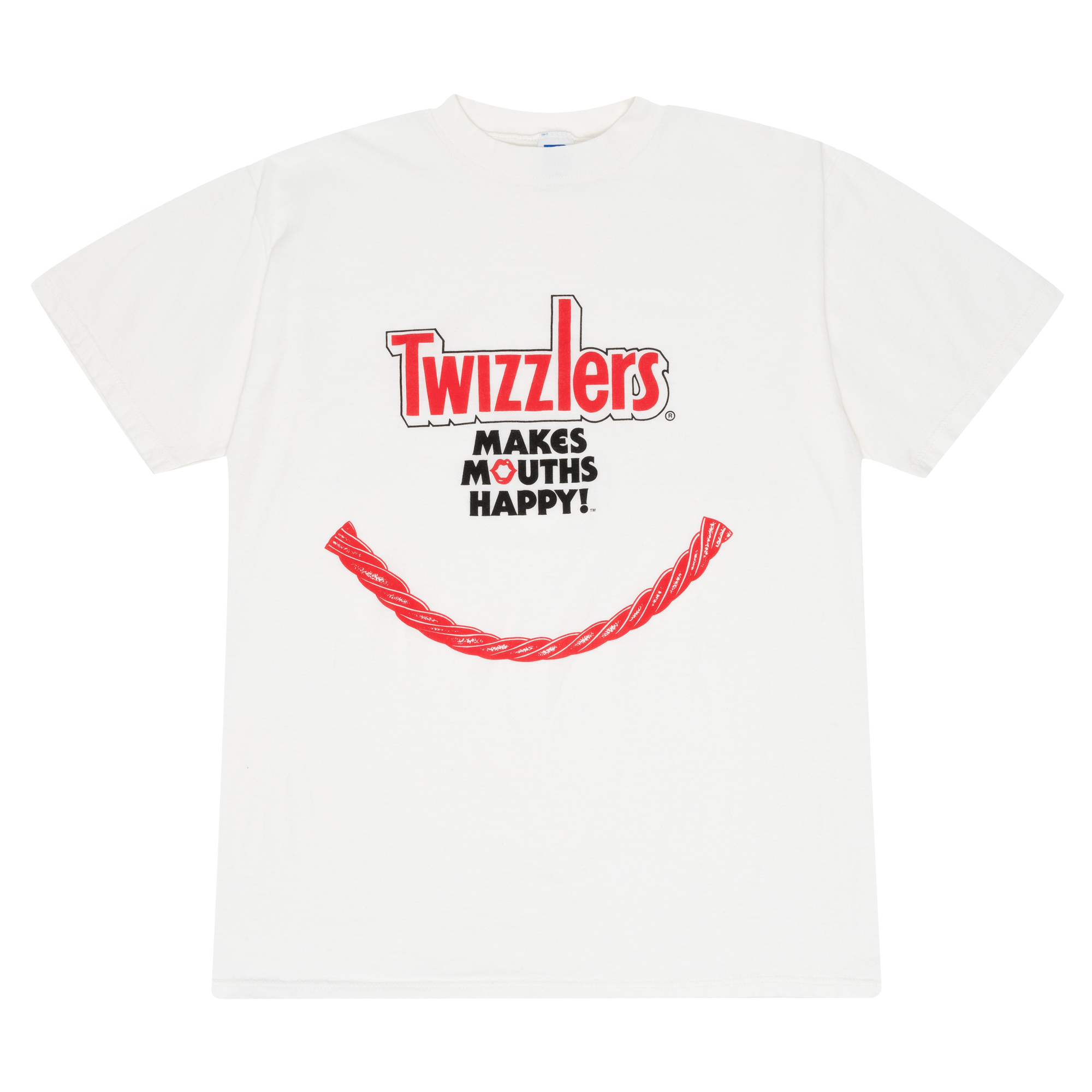 Twizzlers "Makes Mouths Happy" Advertising Tee White-PLUS