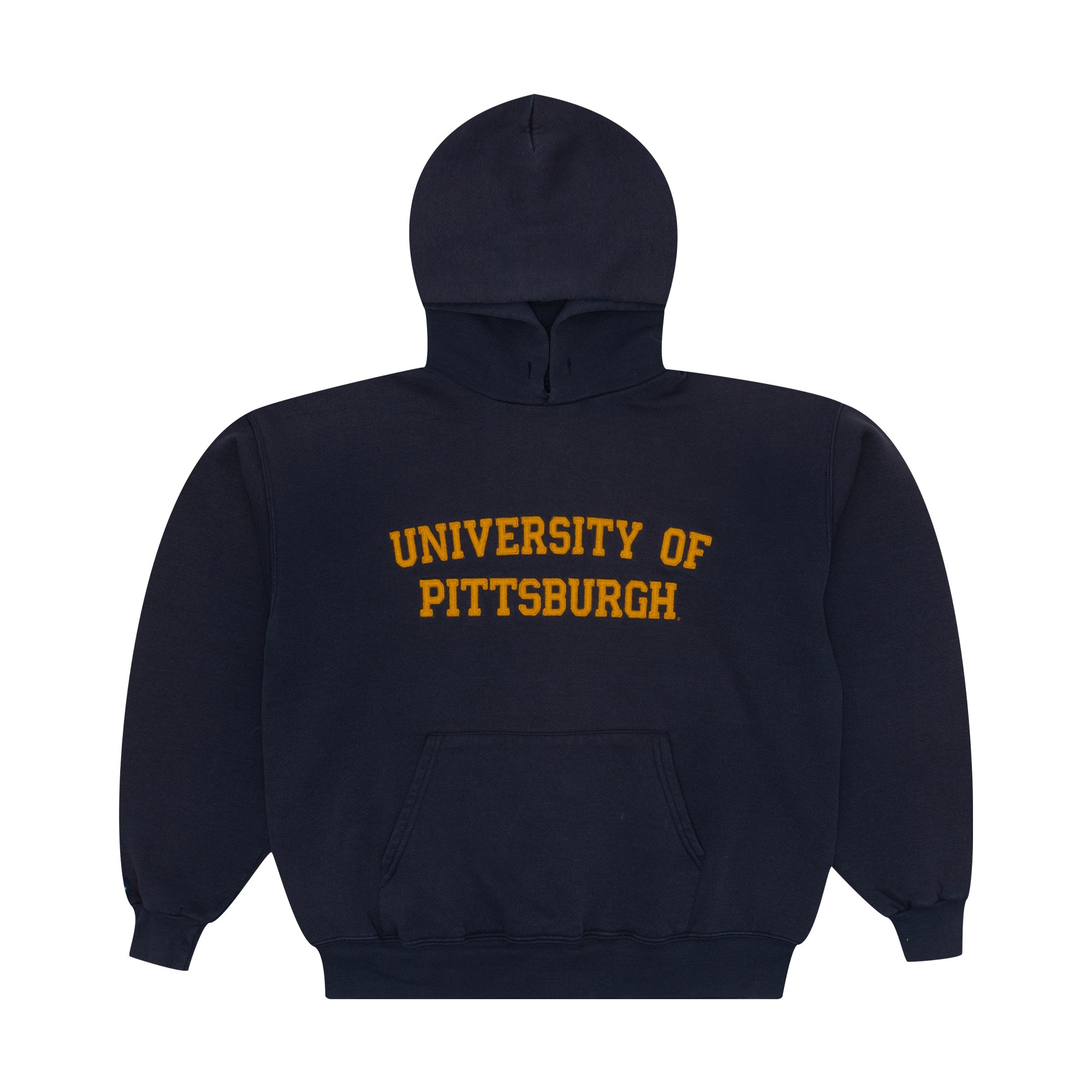 University of Pittsburgh Embroidered Spellout Jansport Hoodie Navy-PLUS