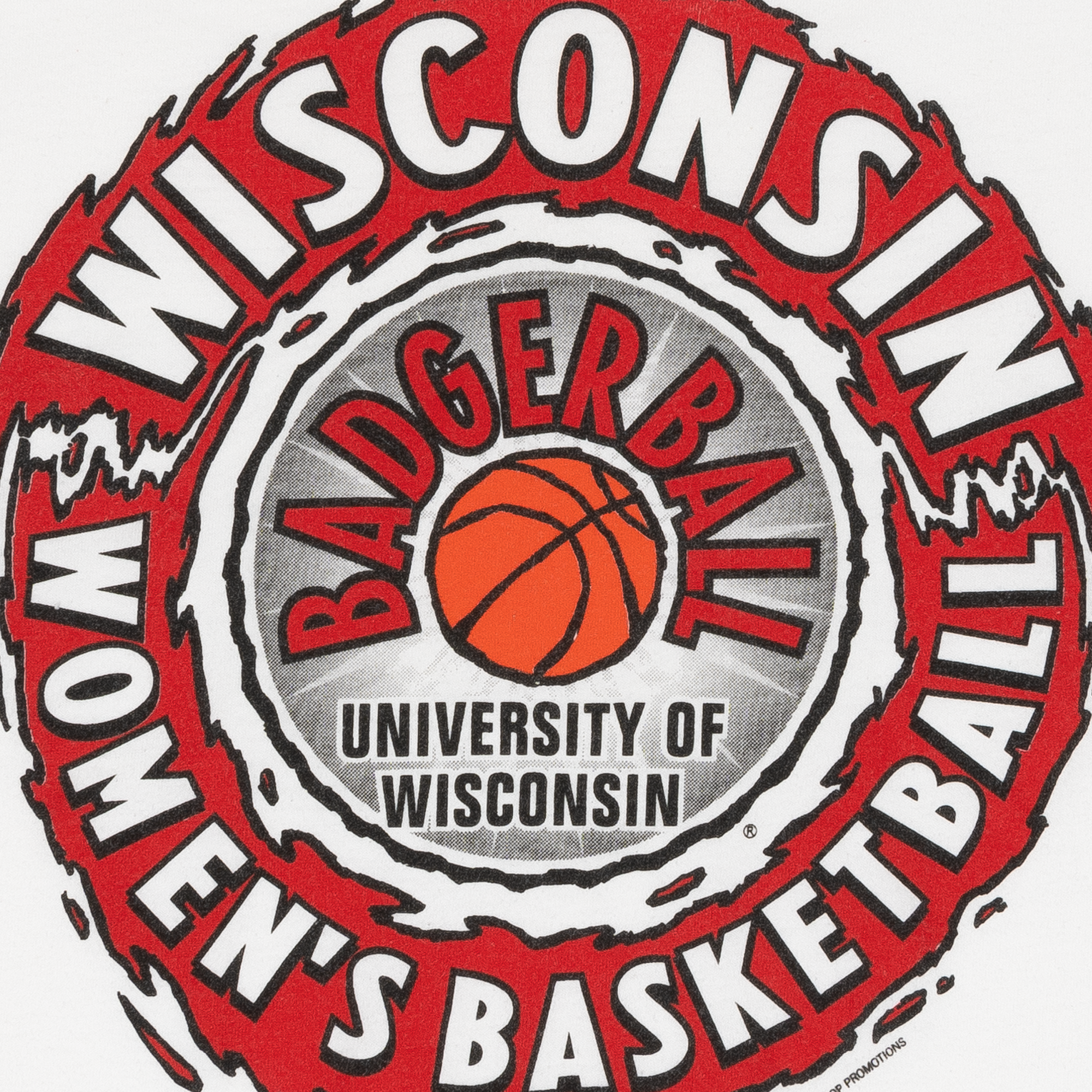 Wisconsin Women's Basketball Badgerball Collegiate Tee White-PLUS