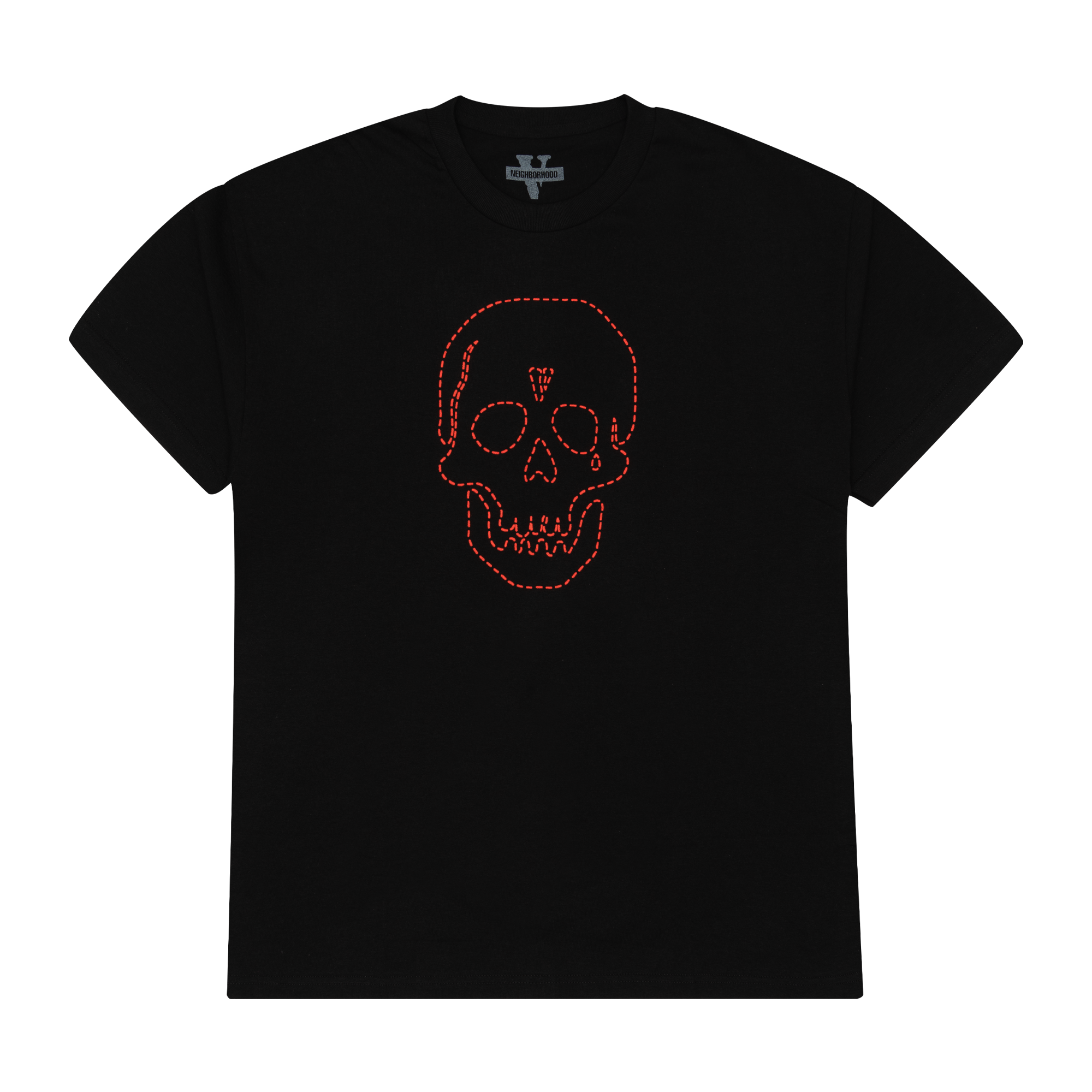 Black orange vlone clearance shirt