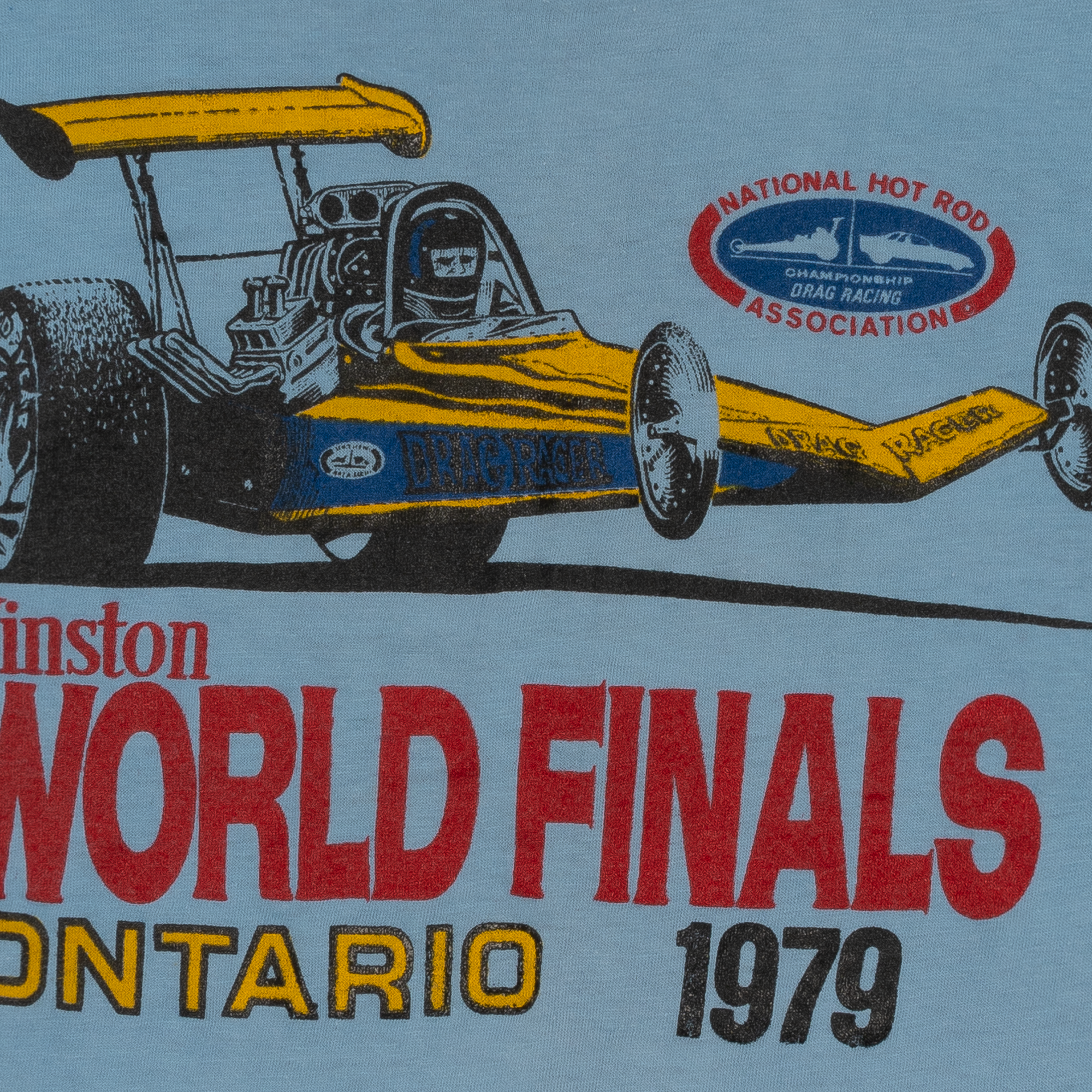 Winston World Finals Ontario 1979 NHRA Tee Blue-PLUS