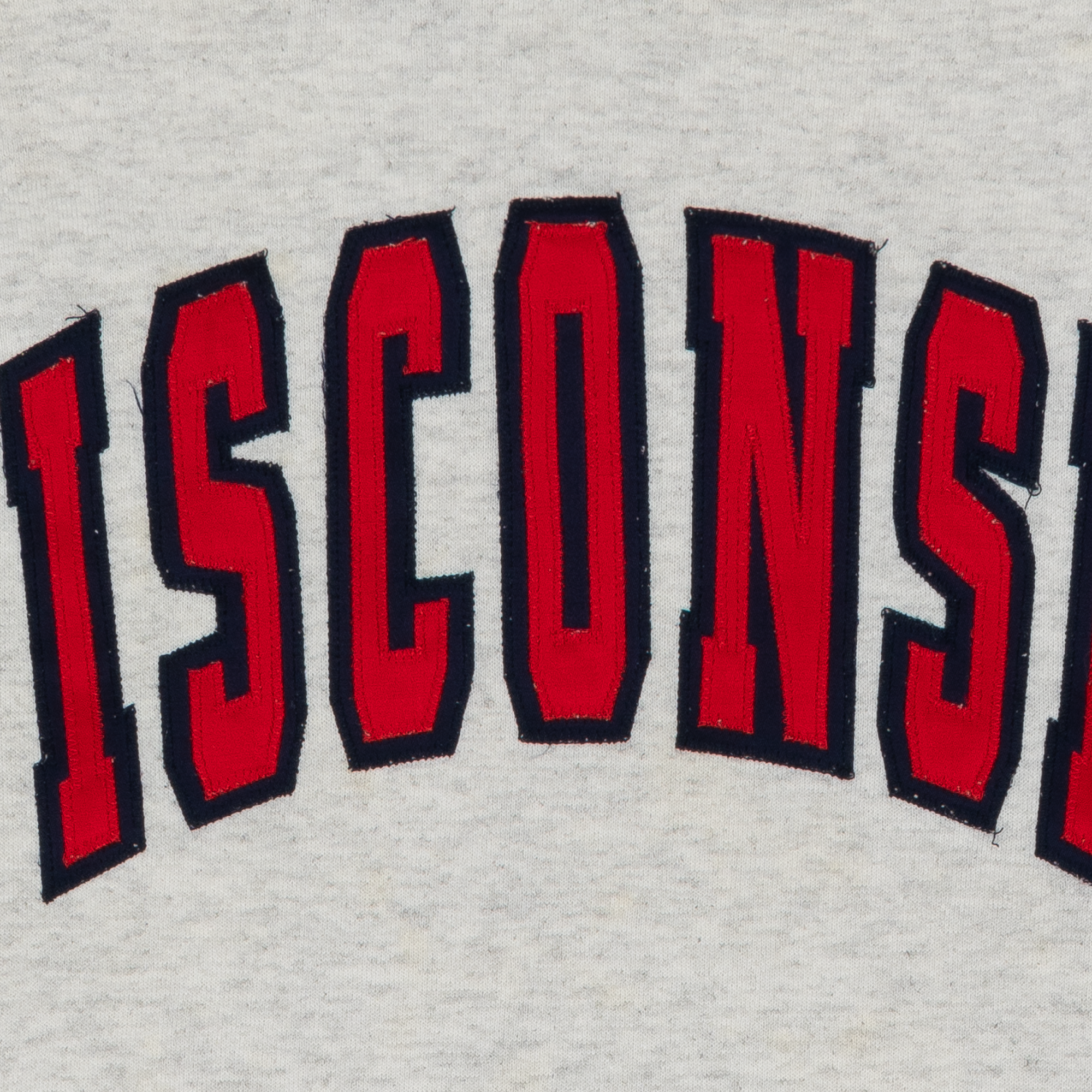 Wisconsin Badgers Santee Sweats Collegiate Crewneck Grey-PLUS