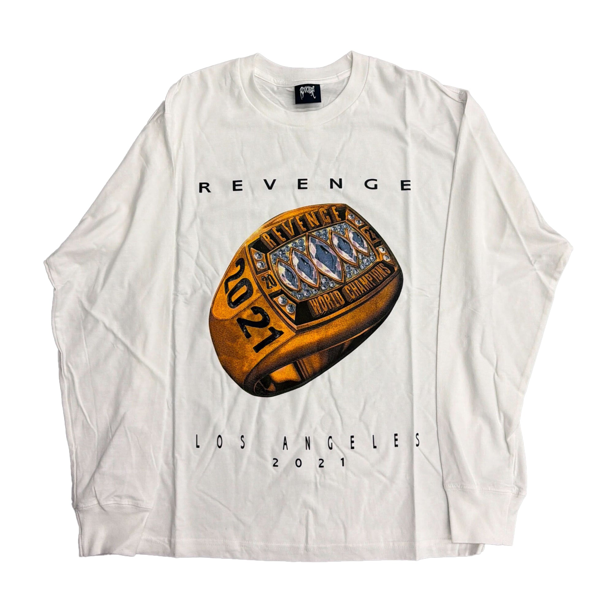 Revenge Champions Ring L/S Tee White-PLUS