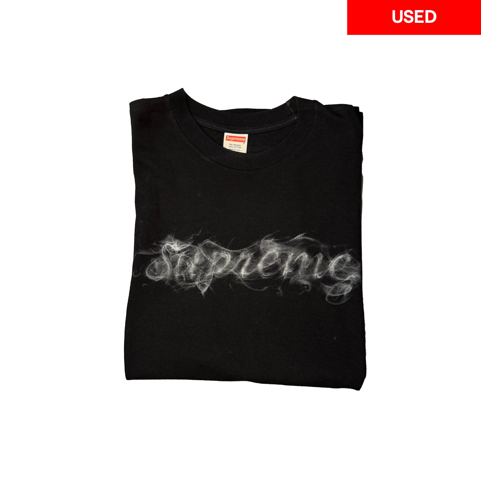 Supreme Smoke Tee Black (Used)-PLUS