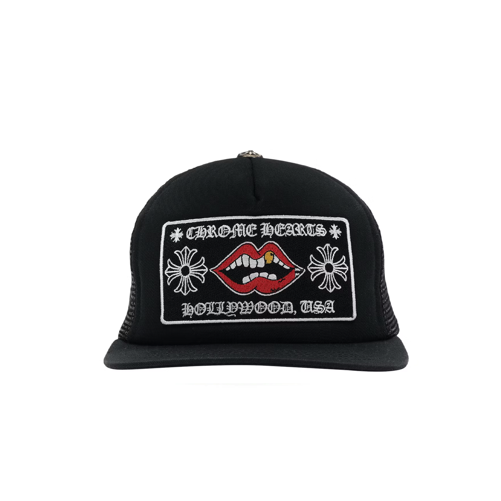 Chrome Hearts Chomper Hollywood Trucker Hat Black/Black-PLUS