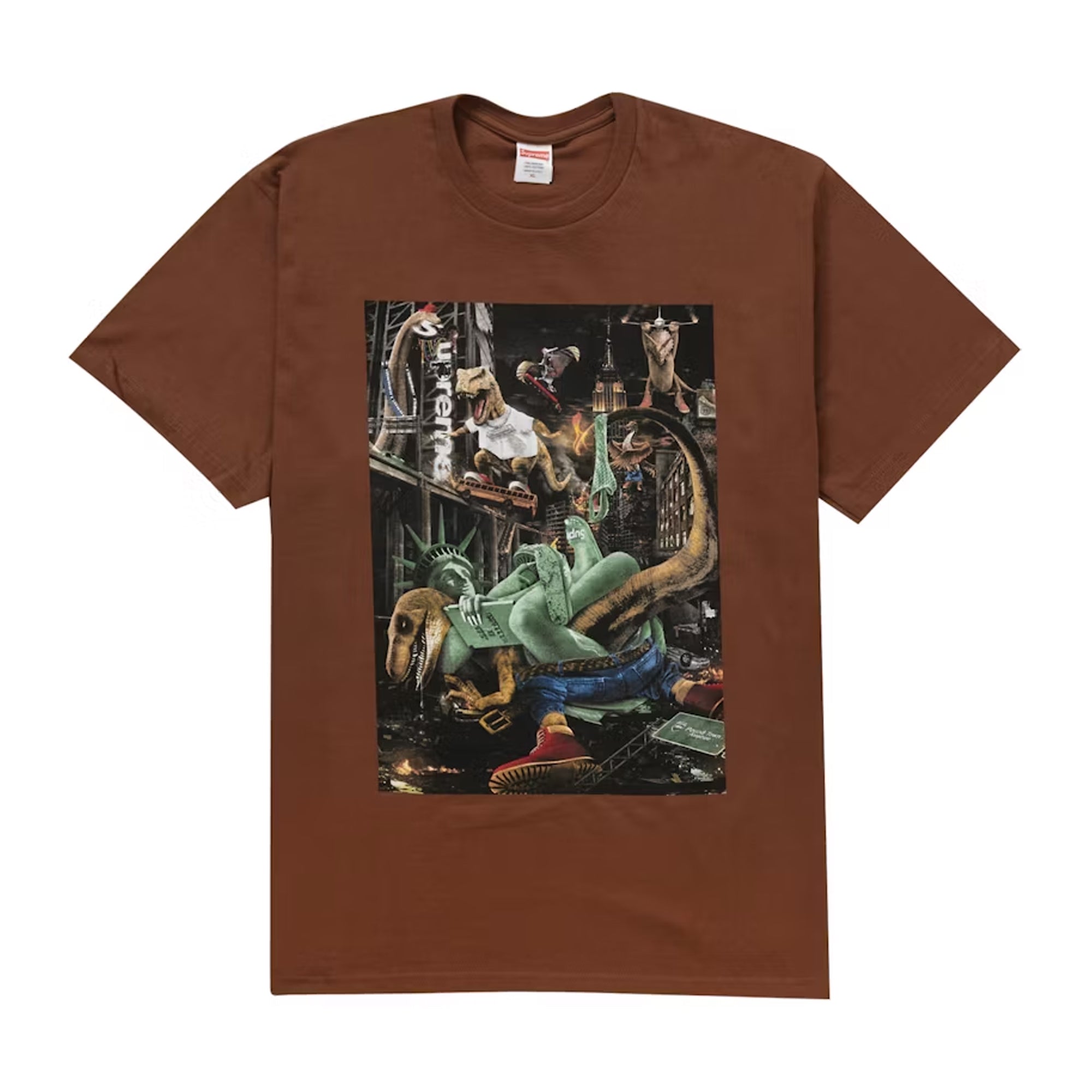 Supreme T-Rex Tee Brown-PLUS