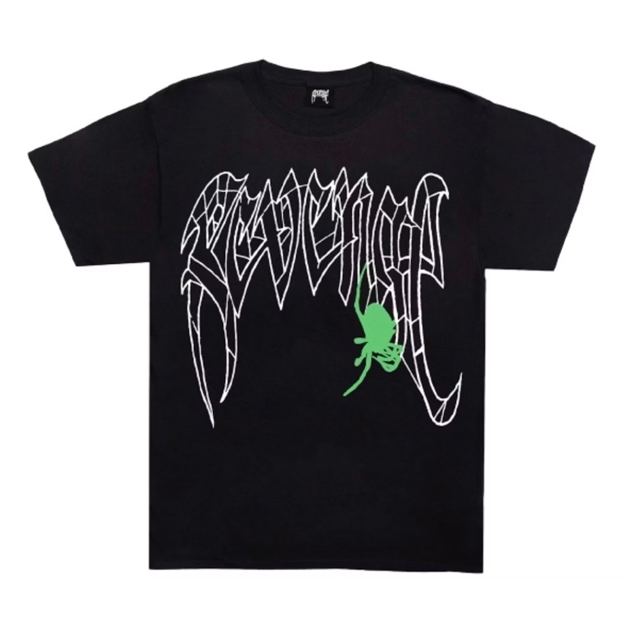 Revenge Spider Tee Black Green-PLUS