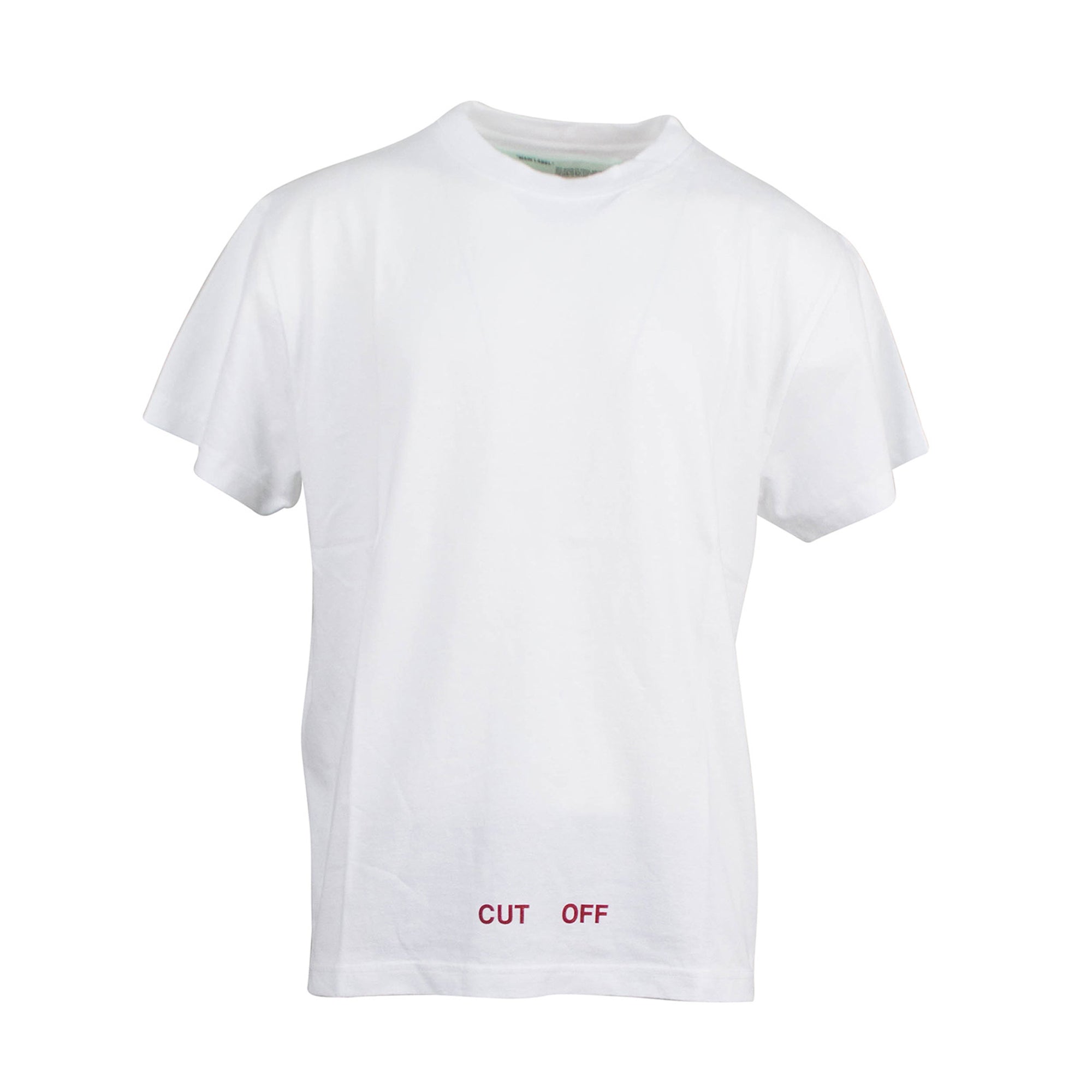 Off-White CUT OFF Tee White/Silver-PLUS