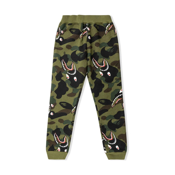 Bape Shark 1st Camo Sweatpants Green (Kids)