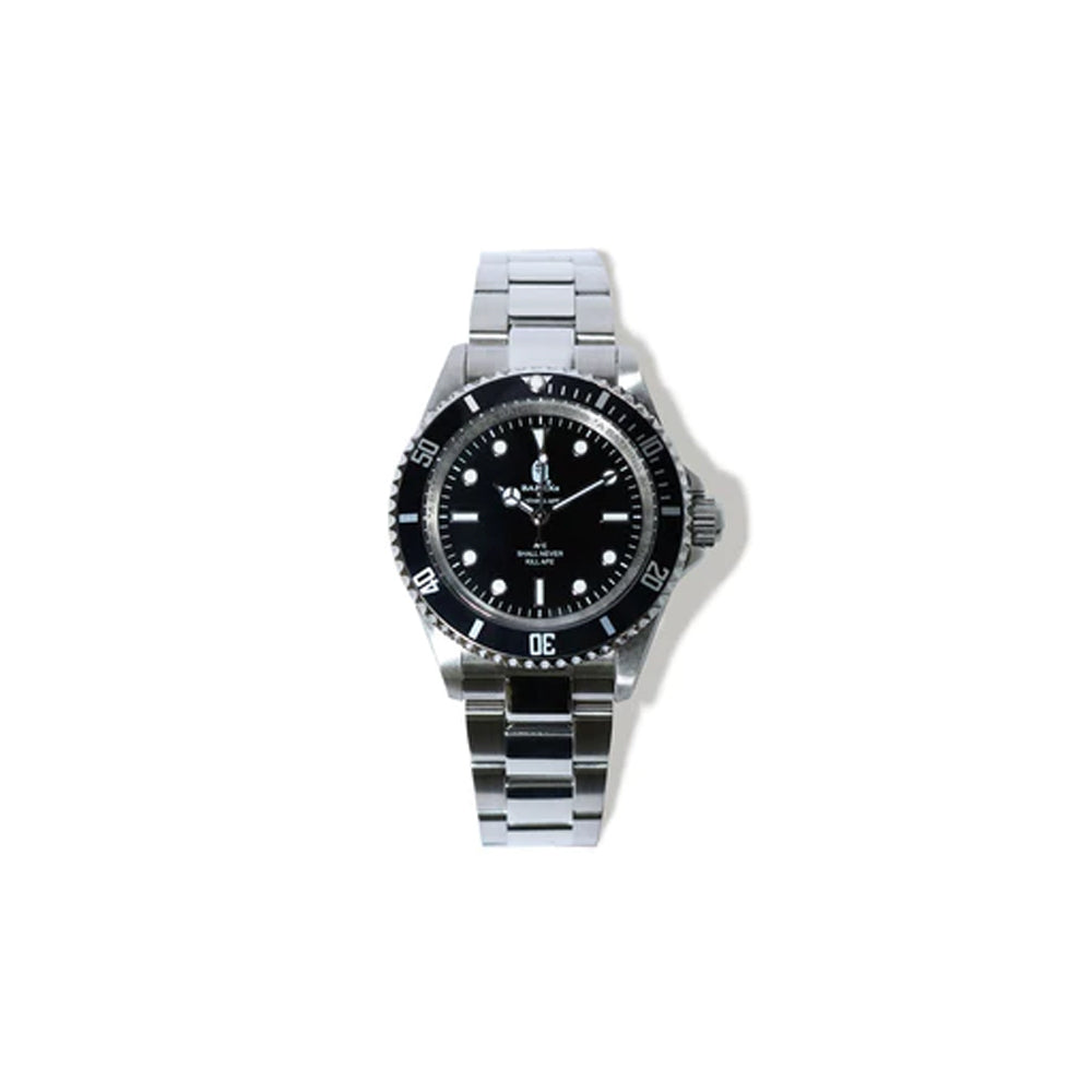 Bape Type 1 Watch Silver/Black (No Date)-PLUS