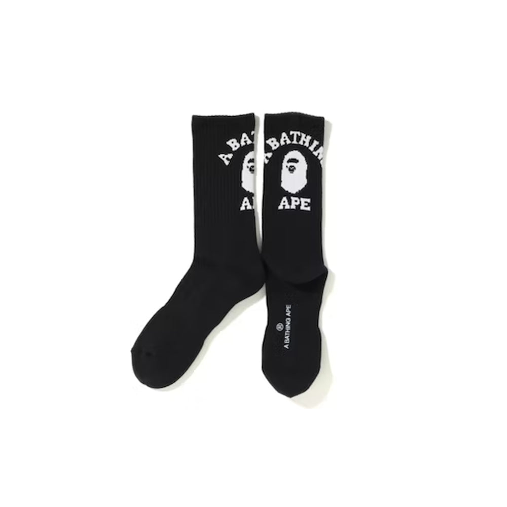 Bape College Socks Black-PLUS