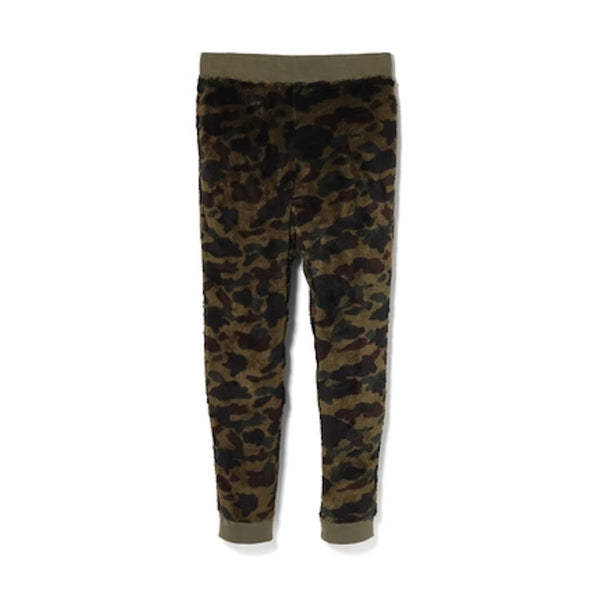 Bape 1st Camo Boa Fleece Pants Green