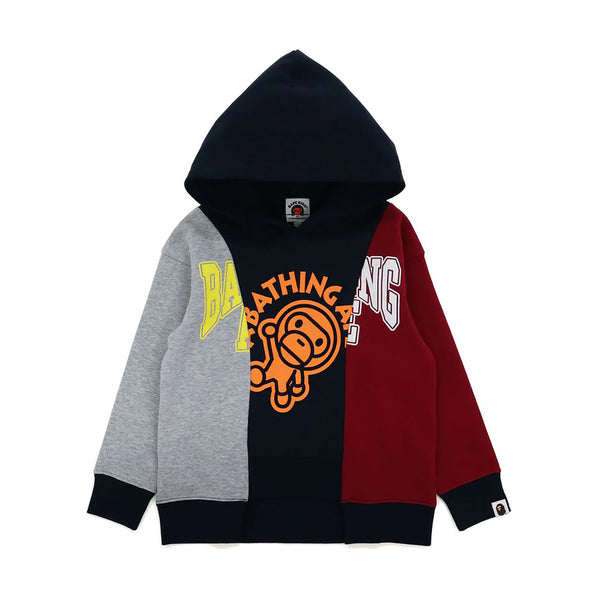 Bape Baby Milo Panel Pullover Hoodie Navy (Kids)