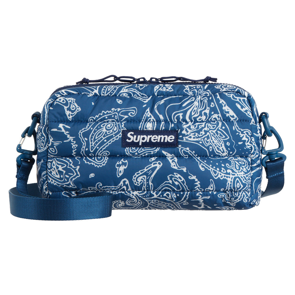 Supreme Puffer Side Bag Blue Paisley-PLUS