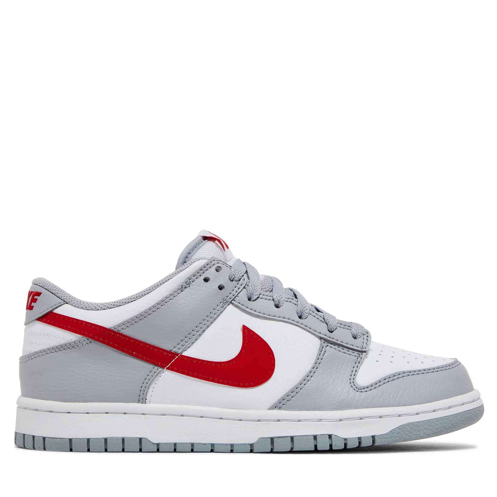 Nike Dunk Low White Grey Red (GS)-PLUS