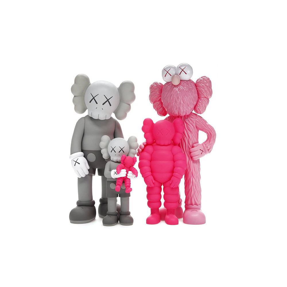 KAWS Family Vinyl Figures Grey/Pink-PLUS