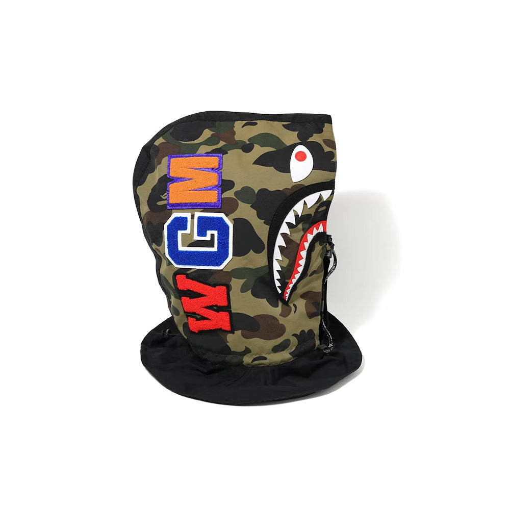 BAPE 1st Camo Shark Hoodie Mask Green/Black-PLUS
