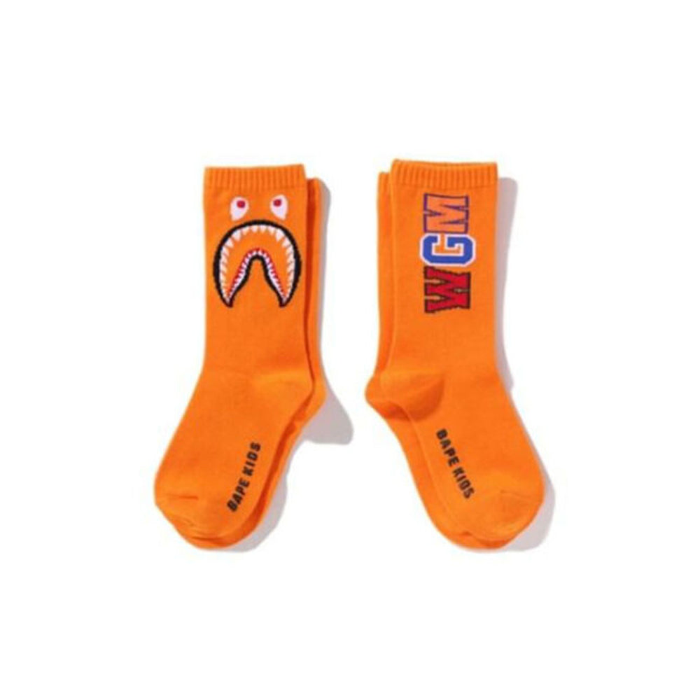 Bape WGM Shark Socks Orange (Kids)-PLUS