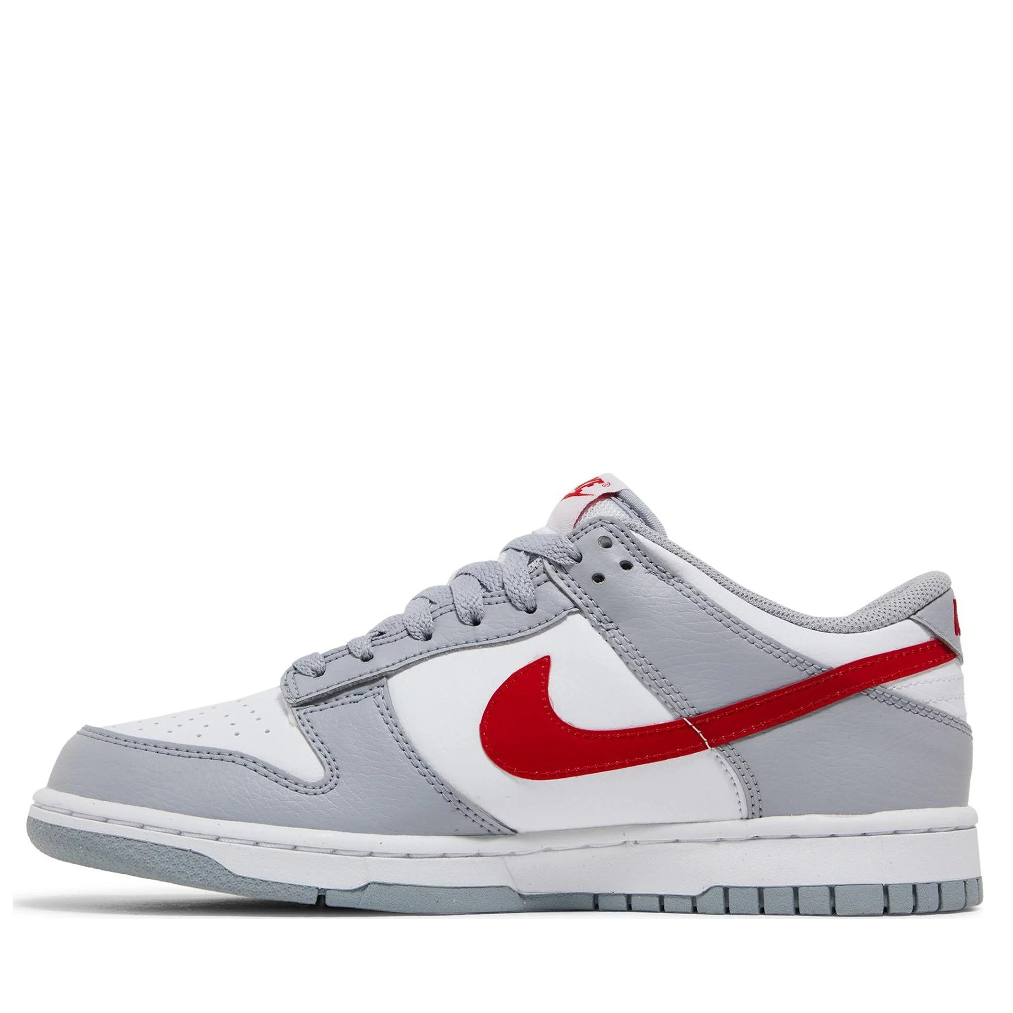 Nike Dunk Low White Grey Red (GS)-PLUS