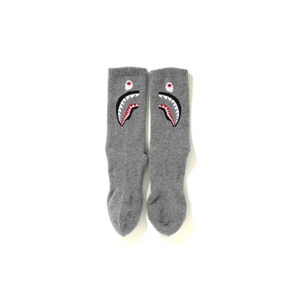 Bape WGM Shark Socks Gray-PLUS