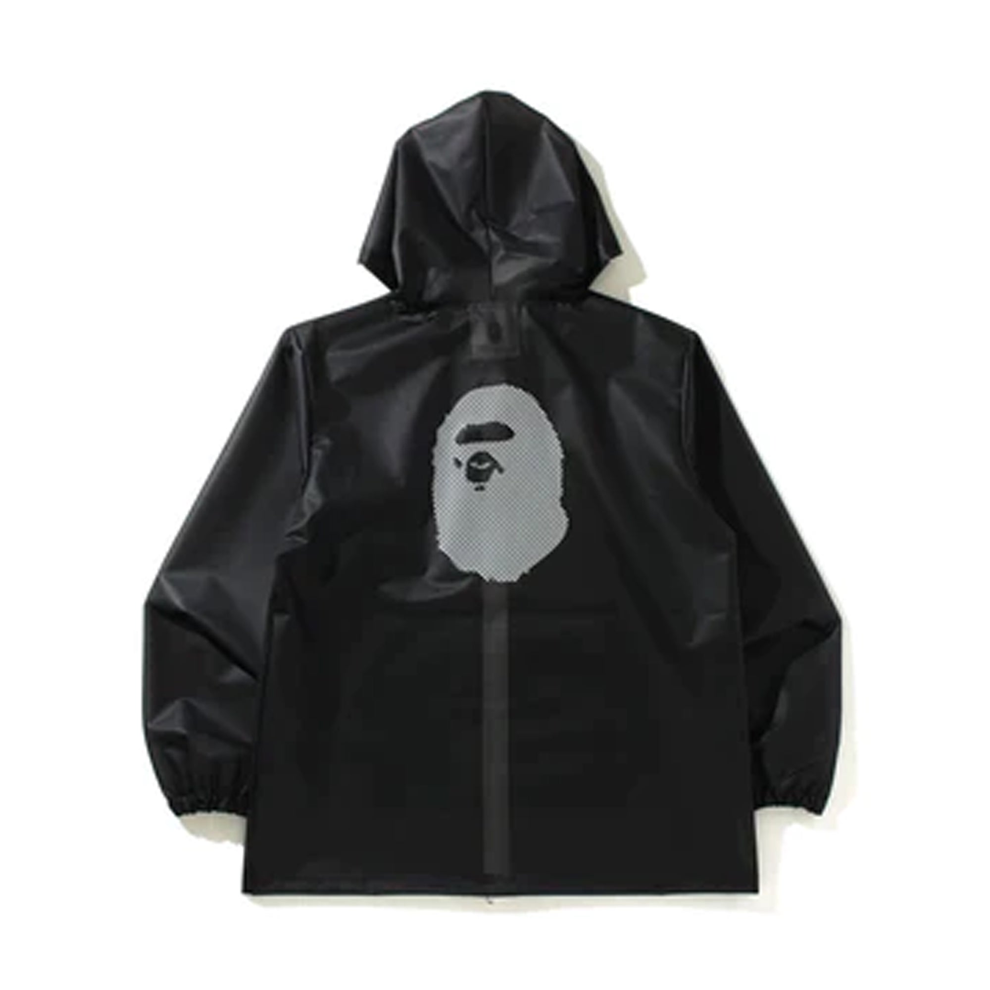 Bape Rubber Transparent Hoodie Jacket Black-PLUS