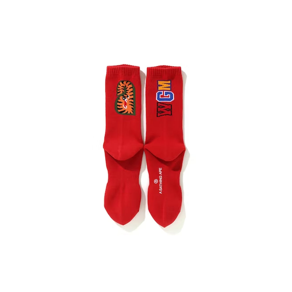 Bape WGM Shark Socks Red-PLUS