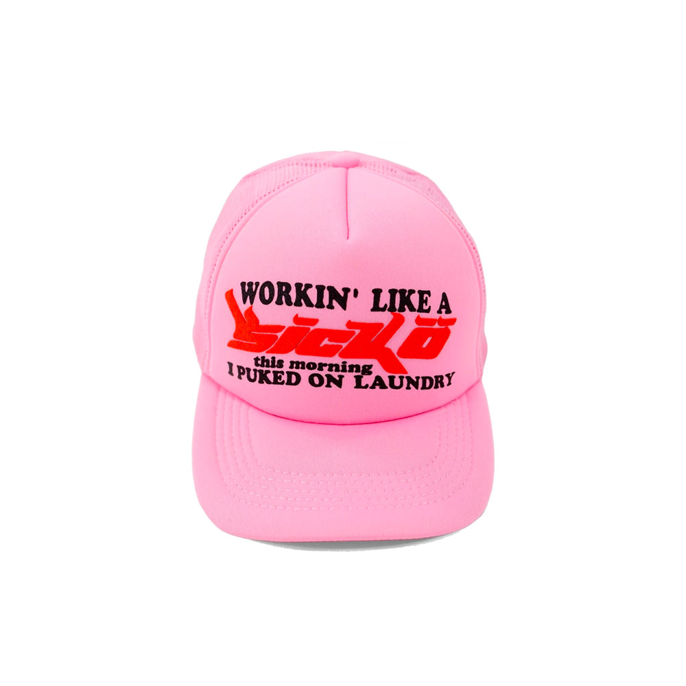 Sicko Laundry Trucker Hat Pink-PLUS