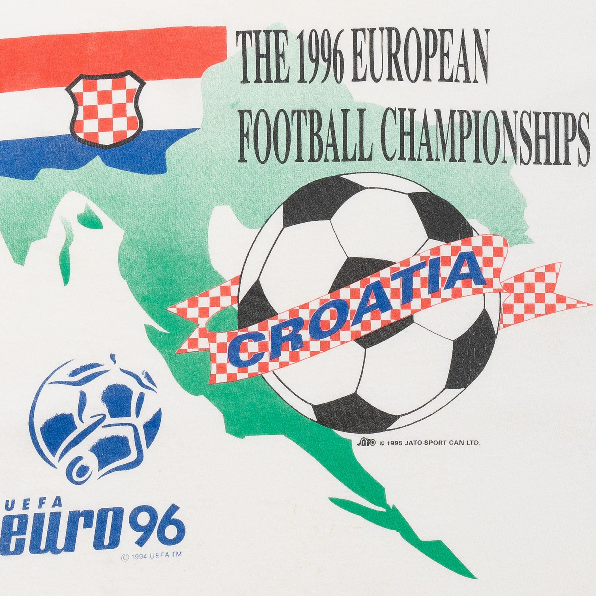 The European Football Championships Croatia 1996 Tee White-PLUS