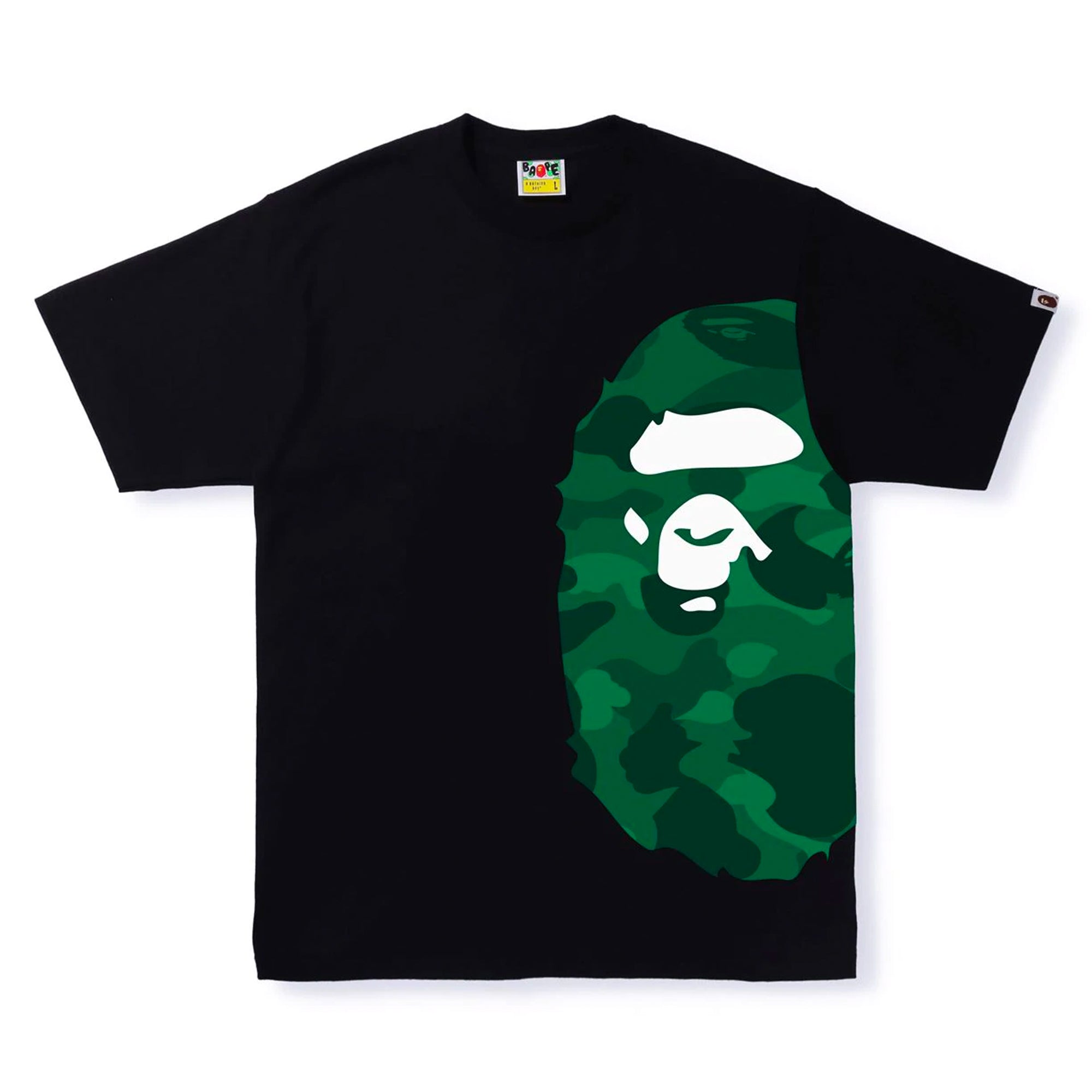 BAPE Color Camo Side Big Ape Head Tee Black/Green-PLUS
