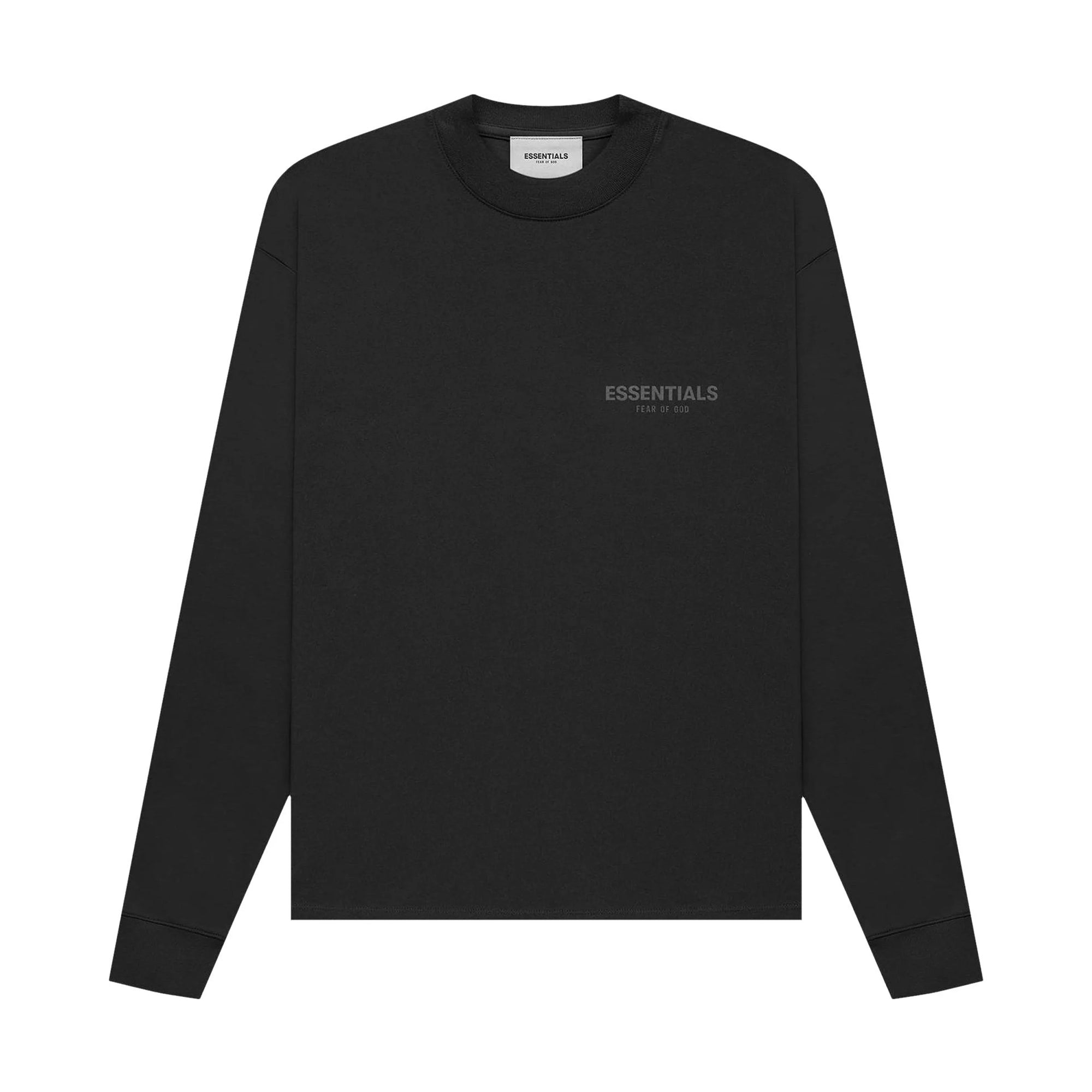 FOG Essentials L/S T-Shirt Stretch Limo Black (FW21)-PLUS