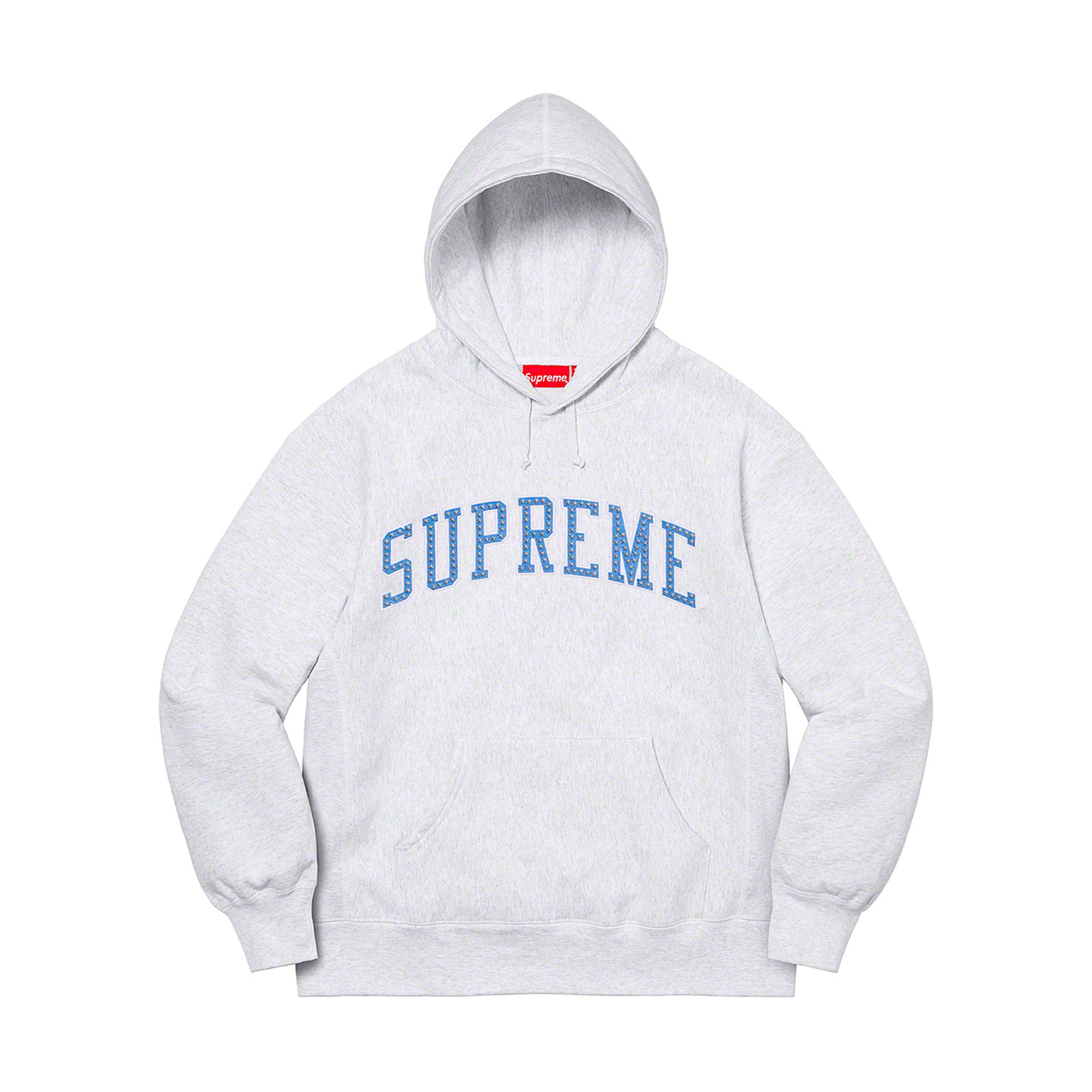 Supreme Stars Arc Hooded Sweatshirt Ash Grey-PLUS