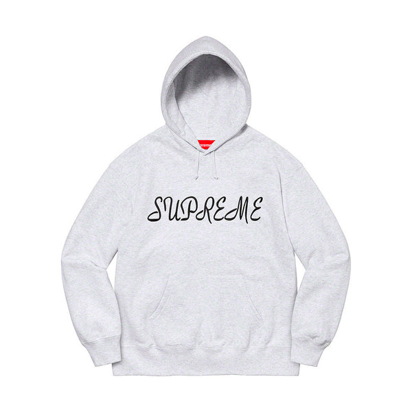 Supreme Script Hooded Sweatshirt Ash Grey