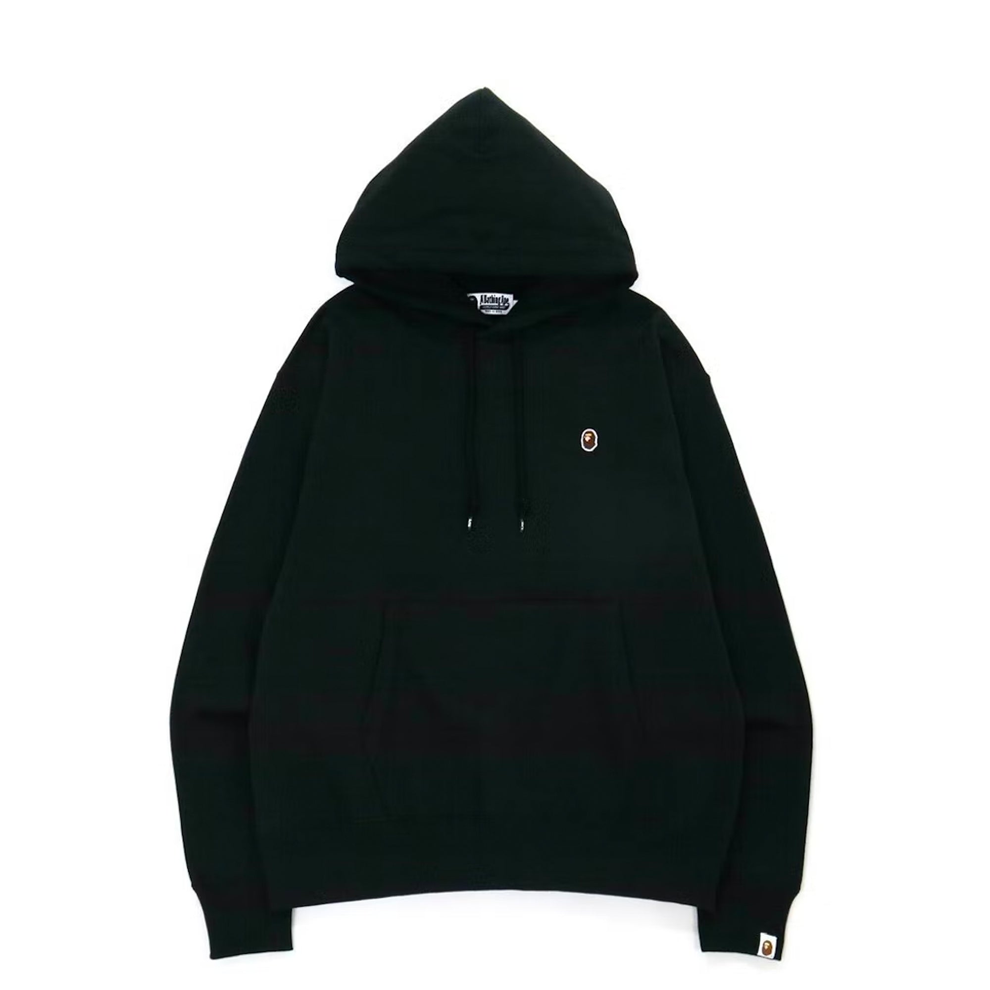 BAPE Ape Head One Point Relaxed Fit Pullover Hoodie Black-PLUS