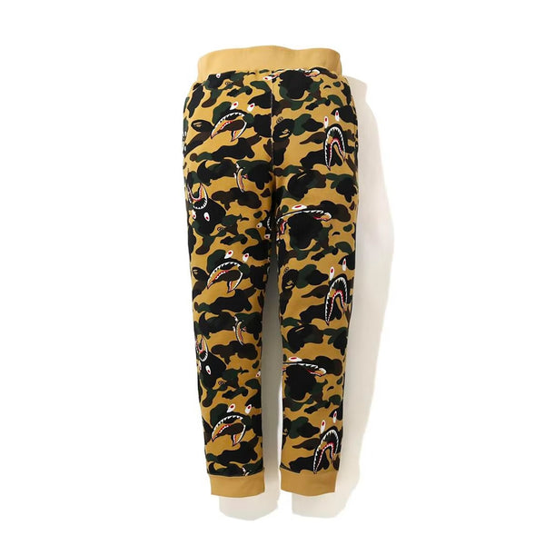 Bape Shark 1st Camo Sweat Pants Yellow (FW20)