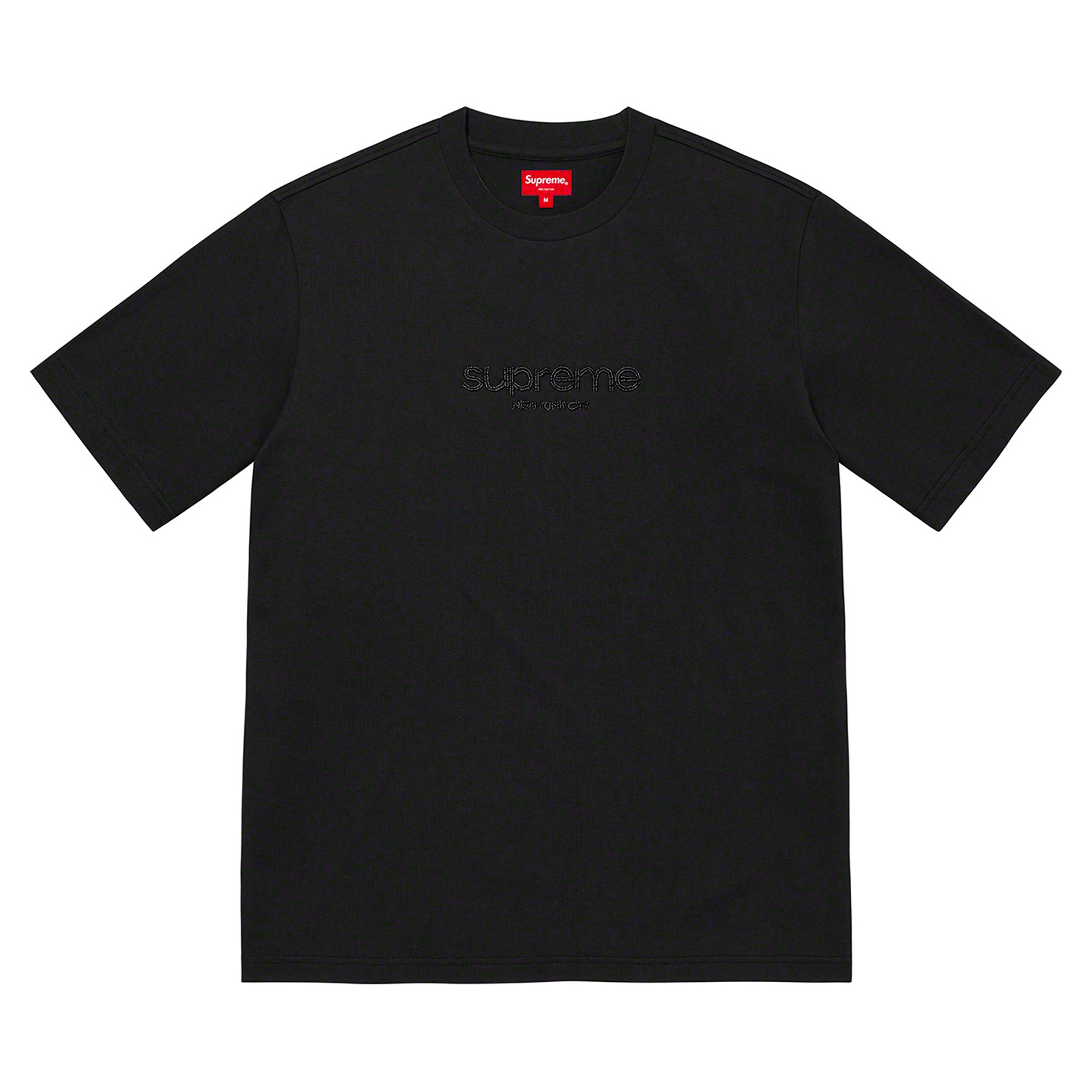 Supreme Beaded Logo S/S Top Black-PLUS