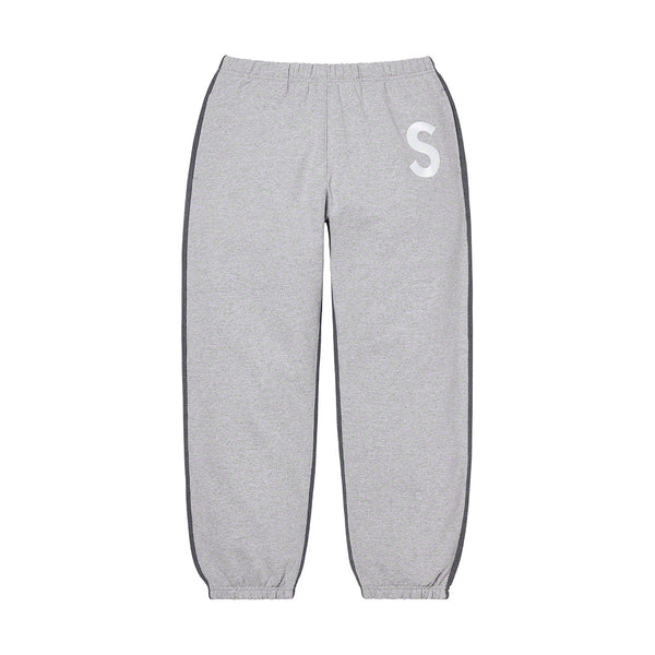 supreme S Logo Split Sweatpan Grey