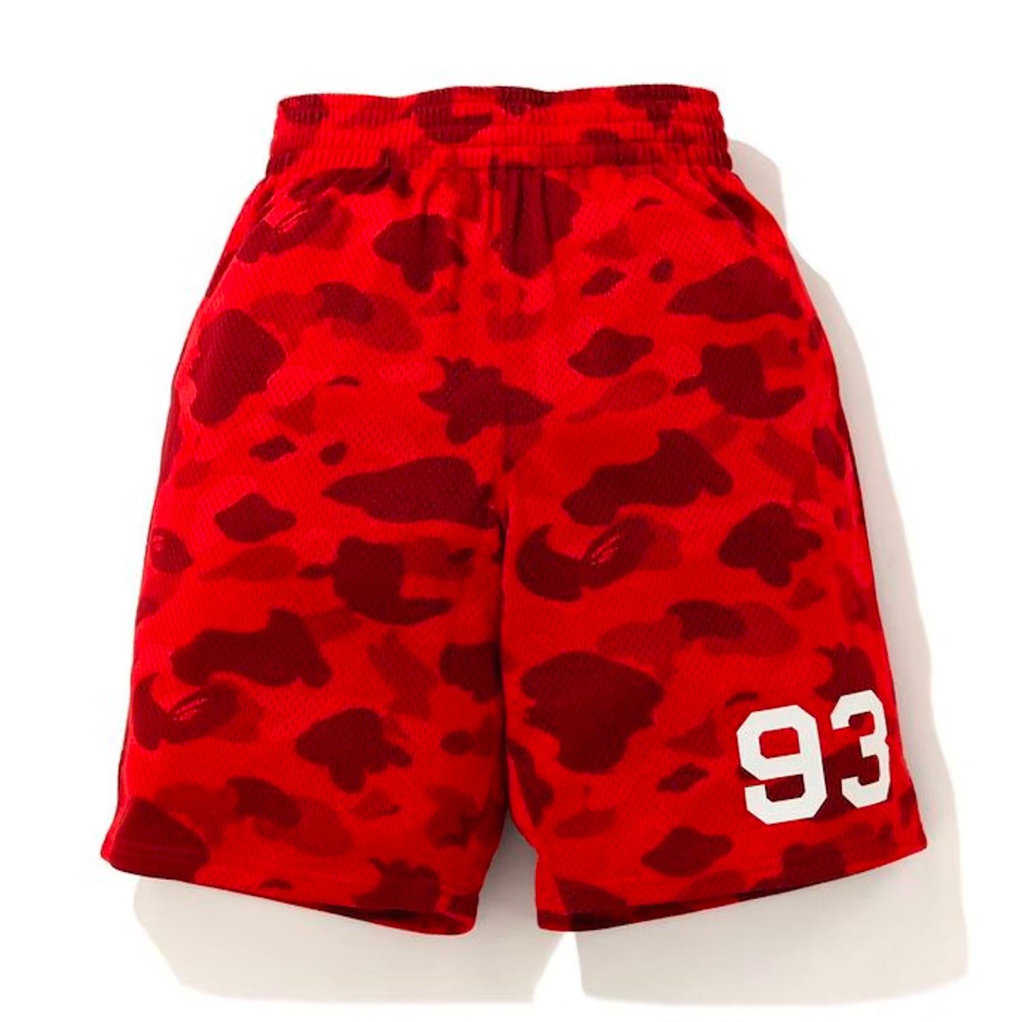 BAPE Color Camo Mesh Basketball Shorts Red (FW20)-PLUS