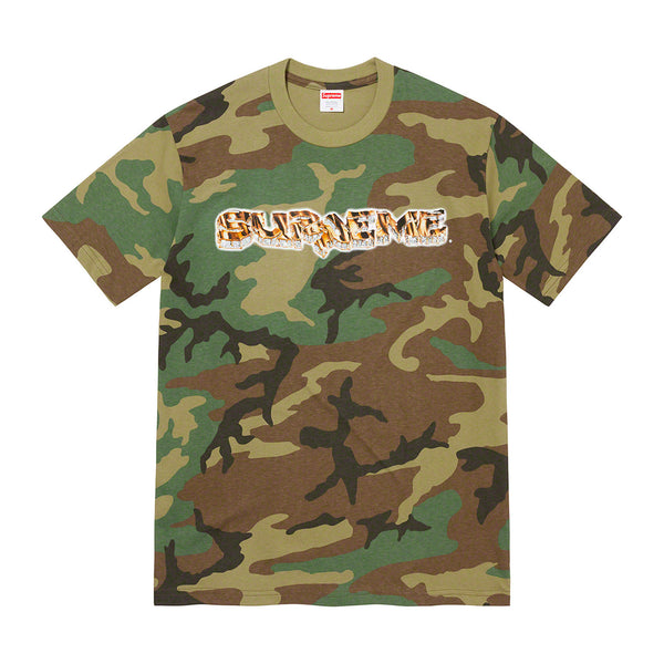 Supreme Diamond Tee Woodland Camo | PLUS