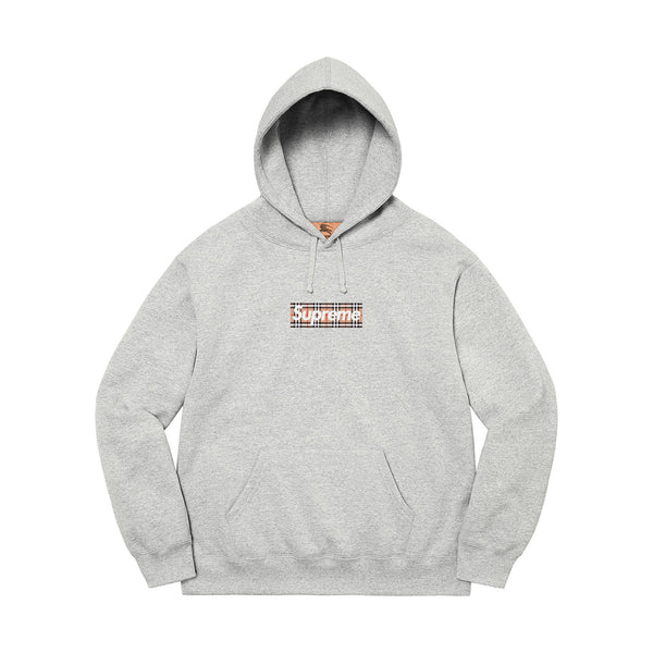 Supreme Burberry Box Logo Hooded Sweatshirt Black – Izicop