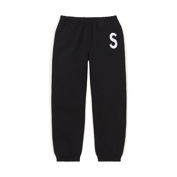 Supreme S Logo Split Sweatpant Black | PLUS