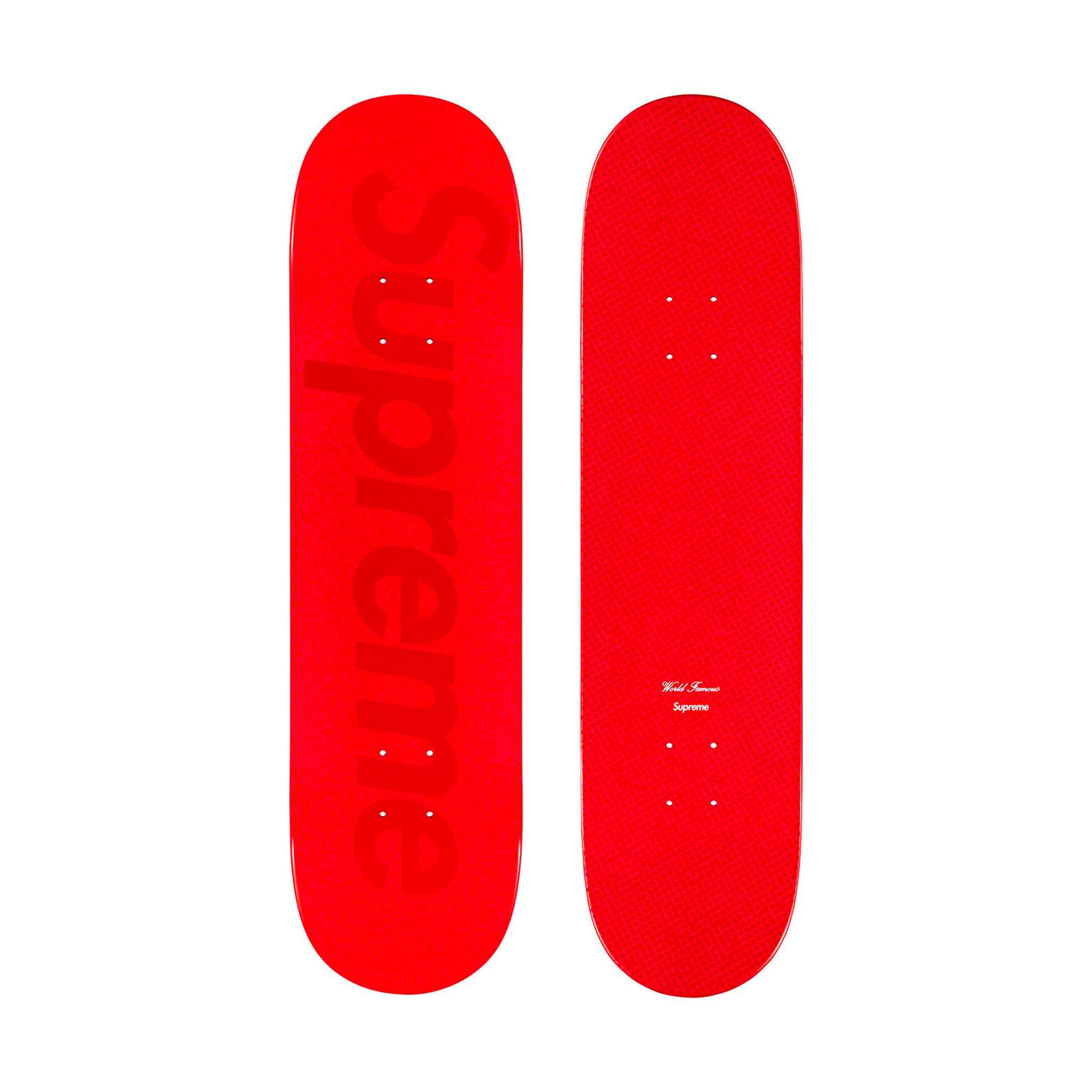 Supreme Tonal Box Logo Skateboard Deck Red-PLUS