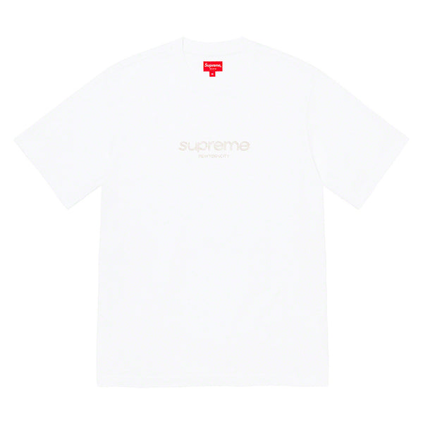 Supreme Beaded Logo S/S Top White