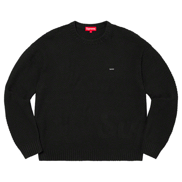 Supreme Textured Small Box Sweater Black | PLUS