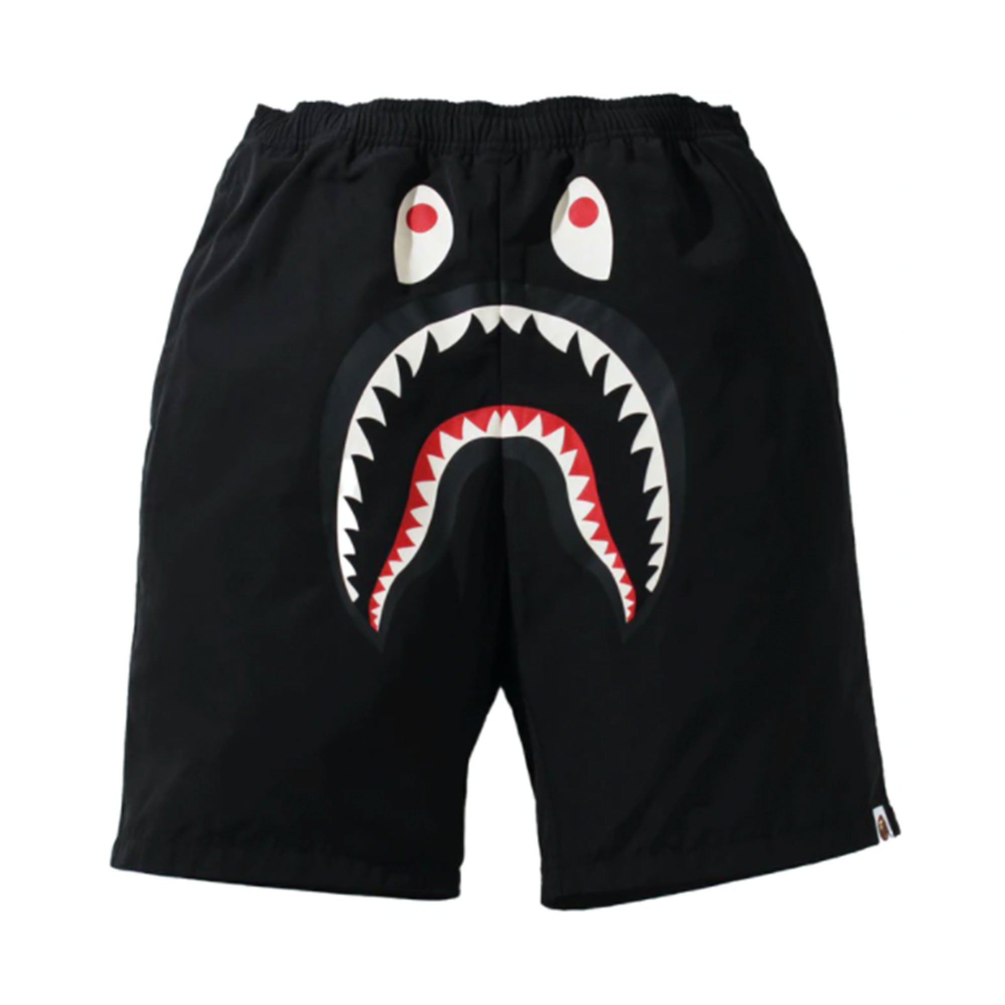 BAPE Shark Beach Shorts Black (SS21)-PLUS