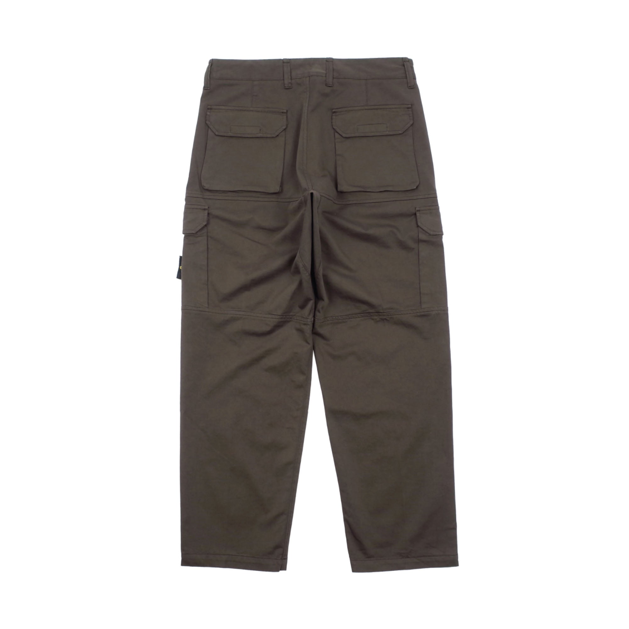 Stone Island Stretch Cotton Wool Satin Cargo Pants Dark Brown-PLUS