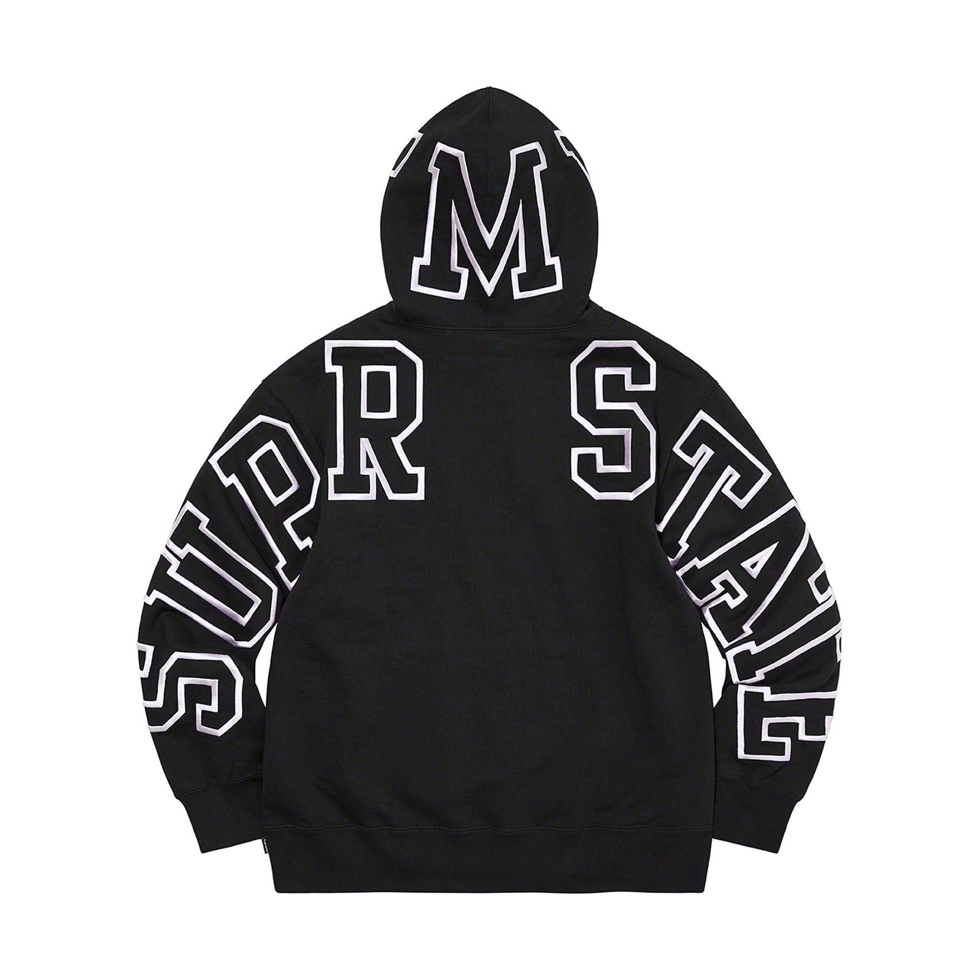 Supreme State Hooded Sweatshirt Black-PLUS